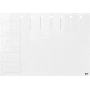 Weekplanner Nobo transparant acryl A4