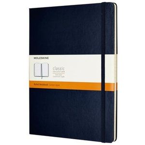 Notitieboek Moleskine XL 190x250mm lijn hard cover sapphire blue