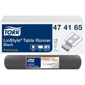 Tafelloper Tork LinStyle® duurzaam 1laags 120x40cm zwart 474165