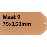 Label karton nr9 200gr 75x150mm chamois 1000stuks