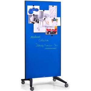 Mobiel Glasbord Legamaster blauw magnetisch 90x175cm