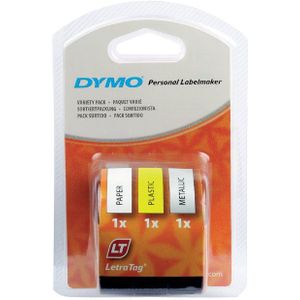 Labeltape Dymo letratag 91240 91240 assorti pack à 3 stuks