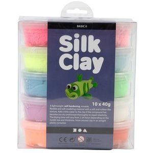 Klei Silk Clay basic-2 10 x 40gr 10 neon kleuren