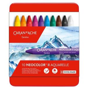 Waskrijt Caran d'Ache neocolor-II 10stuks assorti