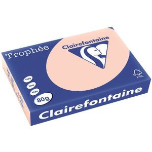 Kopieerpapier Trophee A4 80gr zalmroze 500vel