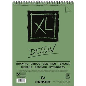 Tekenblok Canson XL Dessin A3 160gram 50vel spiraal