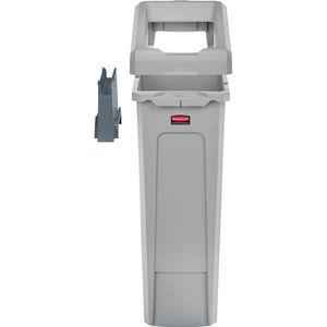 Afvalbak Rubbermaid Slim Jim Recyclestation starterset 87L grijs