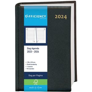 Schoolagenda 2024-2025 18mnd Ryam Efficiency Baladek 1dag /1pagina zwart