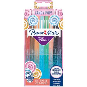 Fineliner Paper Mate Flair Candy Pop wallet à 16 kleuren