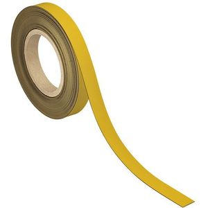 Magneetband MAUL beschrijf- wisbaar 10mx20mmx1mm geel