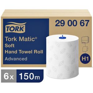 Handdoekrol Tork Matic H1 advanced 2-laags scheurbestendig 150m wit 290067