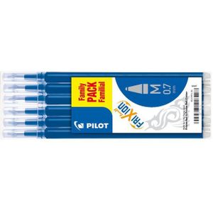 Rollerpenvulling PILOT friXion medium blauw set à 6 stuks