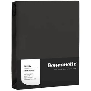 Bonnanotte Topper Jersey hoeslaken - Grijs-160 x 200-210 cm