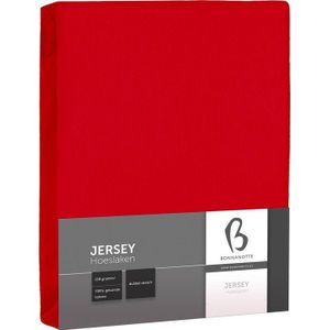 Bonnanotte Double Jersey hoeslaken-Rood-180 x 200/210 cm