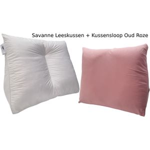 Leeskussen + kussenloop Oud Roze