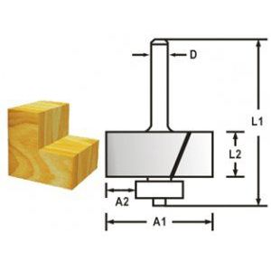 MAKITA Vouwfrees met gelagerde schacht 8 mm, 31,8x12,2x54,6 mm D-48739