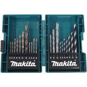 MAKITA borenset voor metaal/hout/metselwerk 3-8 mm (1 stuk), 21-delig B-44884