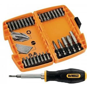 DeWalt 30-delige bitset + schroevendraaier DT71506