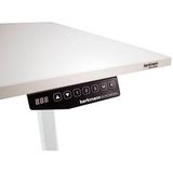 Kerkmann Move 1 elektrisch höhenverstellbarer Schreibtisch lichtgrau rechteckig, T-Fuß-Gestell silber 100,0 x 60,0 cm