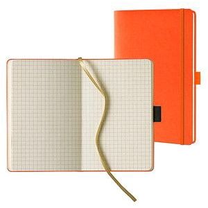 Lediberg Notizbuch Tucson ca. DIN A5 kariert, orange Hardcover 240 Seiten