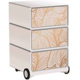 PAPERFLOW easyBox Classic Chic Rollcontainer weiß, bunt 4 Auszüge 39,0 x 43,6 x 64,2 cm