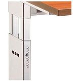 HAMMERBACHER Savona höhenverstellbarer Schreibtisch eiche rechteckig, C-Fuß-Gestell silber 120,0 x 80,0 cm