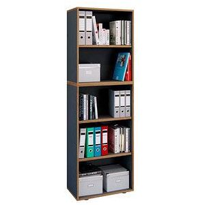 VCM my office Aktenregal Salia anthrazit, honig-eiche 60,0 x 32,0 x 182,7 cm