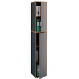 VCM my office Aktenschrank Salia, 920800 anthrazit, honig-eiche 4 Fachböden 30,0 x 32,0 x 182,7 cm