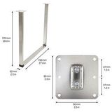 2 WAGNER® design yourself ST 5012 Tischbein silber