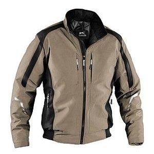 KÜBLER® Herren Arbeitsjacke 1367 beige, schwarz Größe 4XL