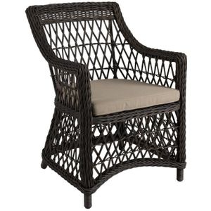 2 Set Brafab Beatrice eetstoel inclusief zitkussen Beige Rattan/Olefin