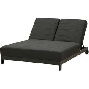 CLEMENTO Beziers Dubbele Ligstoel Aluminium met Wielen Sunbrella