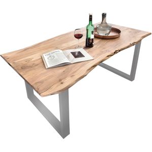 YourPlace - Tafel Natural - Hout - 120 cm - Met Levendige Randen