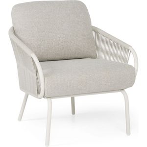 SUNS DOLCE loungestoel laag staal/touw visgraatweefsel