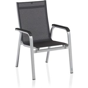Kettler Basic+ Premium stapelbare aluminium tuinstoel met outdoorstof