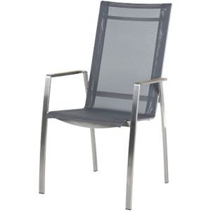 2 Set Diamond Garden VenetiÃ« stapelstoel hoog roestvrij staal/textileen