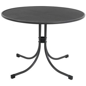 MWH Universele tuintafel Metaal ijzergrijs rond