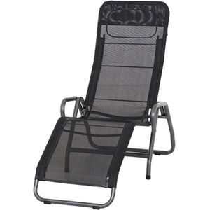 Siena Garden Bito ligstoel 139x72x118 cm staal/Antraciet
