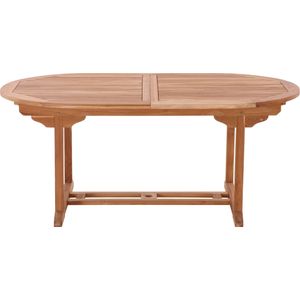 Möbilia Uitschuifbare tuintafel ovaal teak naturel 180/240x100 cm