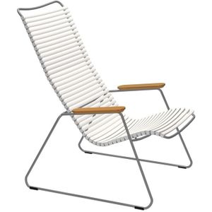 2 Set HOUE CLICK Relaxfauteuil Lounge Chair Bamboe Armleuningen Stalen Frame
