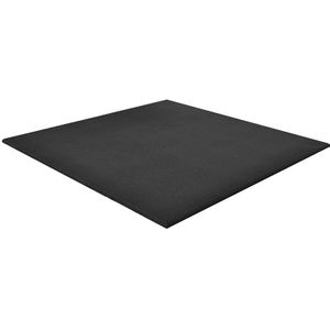 Rubber Ecoline Vloer - 100 x 100 x 2 cm - Zwart