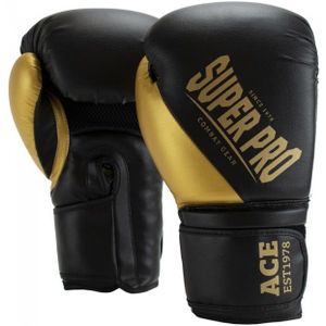 Super Pro Combat Gear Ace (Kick)Bokshandschoenen - Zwart/Goud - 8 oz