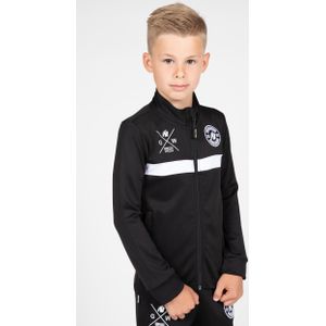 Gorilla Wear Vernon Kids Trainingsjas - Track Jacket - Zwart - 140