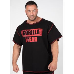 Gorilla Wear Wallace Workout Top - Zwart/Rood - L/XL