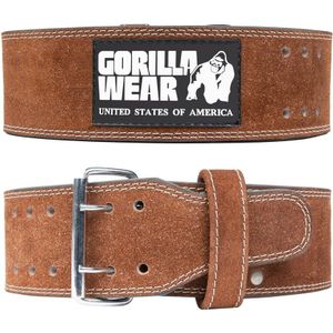 Gorilla Wear 4 Inch Leren Lifting Belt - Bruin - L/XL