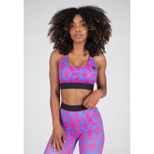 Gorilla Wear Colby Sportbeha - Blauw/Roze - XL