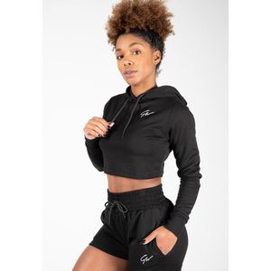 Gorilla Wear Pixley Crop Top Hoodie - Zwart - XS