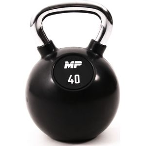 Muscle Power Rubberen Kettlebell - Zwart - 40 kg