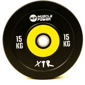 Muscle Power Bumper Plate Pro - Olympische Halterschijf 50 mm - 15 kg