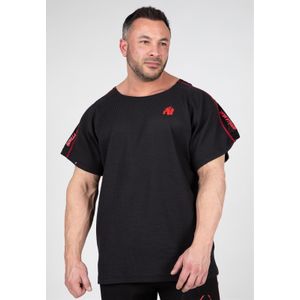 Gorilla Wear Buffalo Old School Workout T-Shirt - Zwart/Rood - L/XL